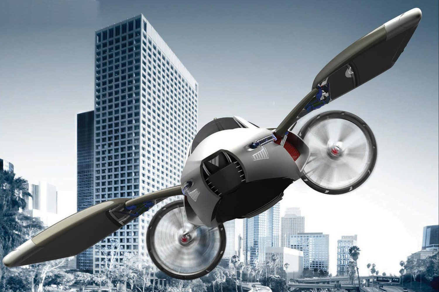 Yee Flying Car passenger eVTOL roadable and flyable concept design Yee Flying Car passenger eVTOL roadable and flyable concept design